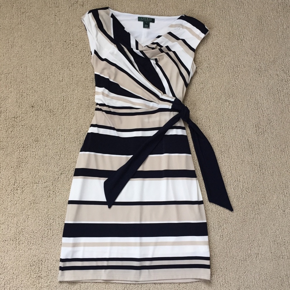 Lauren by Ralph Lauren Faux Wrap Dress 4P
